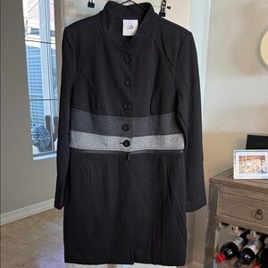 CAbi 2 Coats in one Charcoal and Black Jacket
